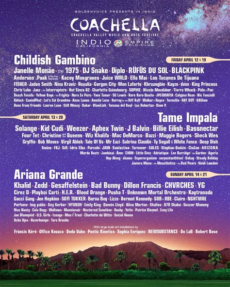 coachella lineup 2019 gucci gang|coachella tour lineup.